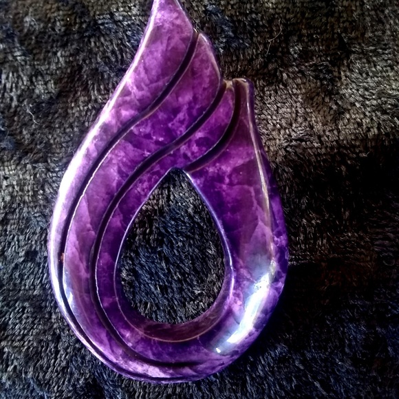 Vintage Karla Jordan - Purple Howlite Earrings - Picture 5 of 5